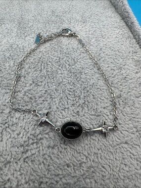 Stainless Steel Hyperstene Star Accent Bracelet